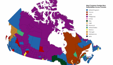 Most Common Foreign-Born Country Across Canada [OC]