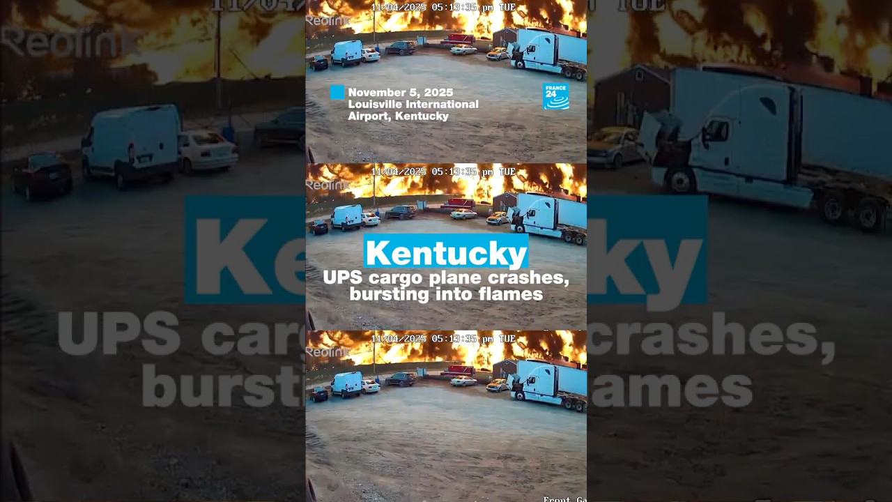 Kentucky: UPS cargo plane crashes, bursting into flames • FRANCE 24 English