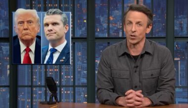 Seth Meyers Cringes at Pete Hegseth's 'Gross' Response to Trump Online