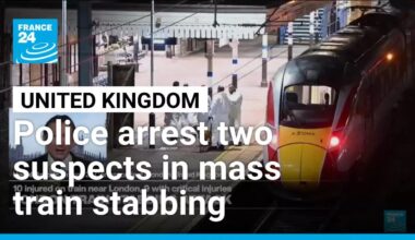 UK: Police arrest two suspects in mass train stabbing that leaves 10 wounded • FRANCE 24 English
