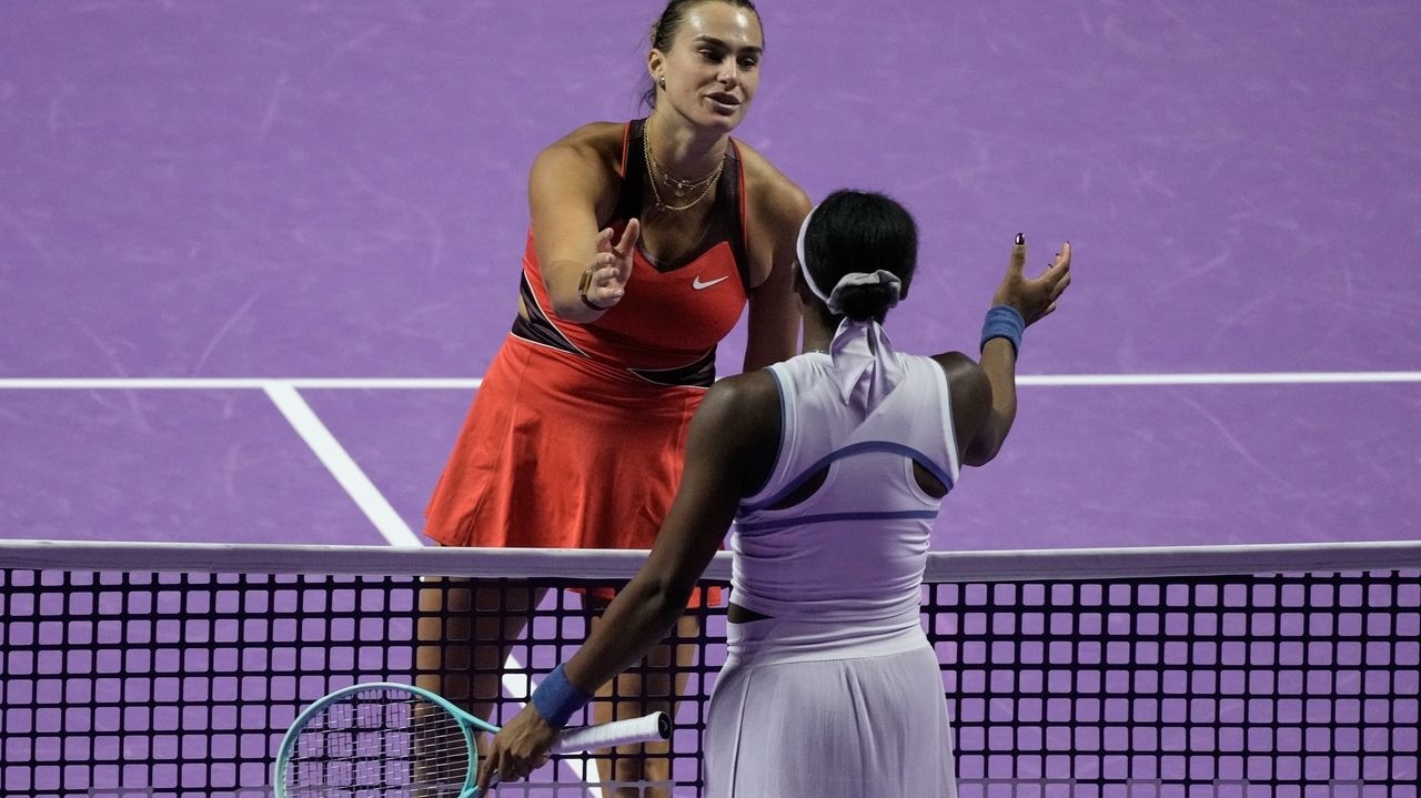Aryna Sabalenka eliminates Coco Gauff to reach last four at WTA finals
