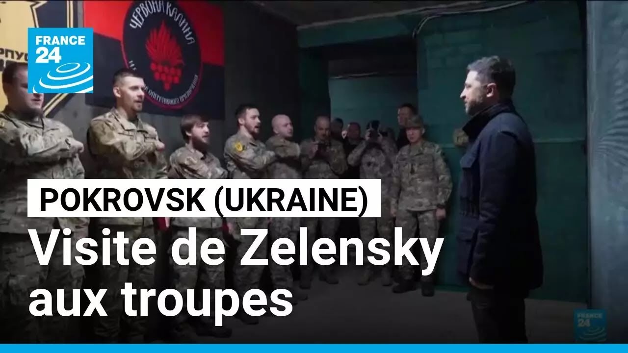 Ukraine : visite de Zelensky aux troupes dans la zone de Pokrovsk • FRANCE 24