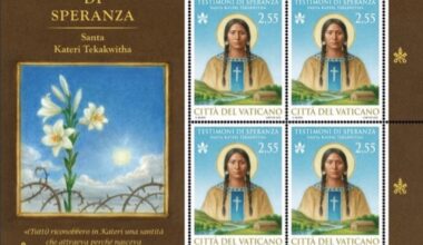 Vatican new stamp honors U.S. saint Kateri Tekakwitha