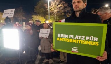 Dozens protest at ‘antisemitic’ event in Austria’s parliament