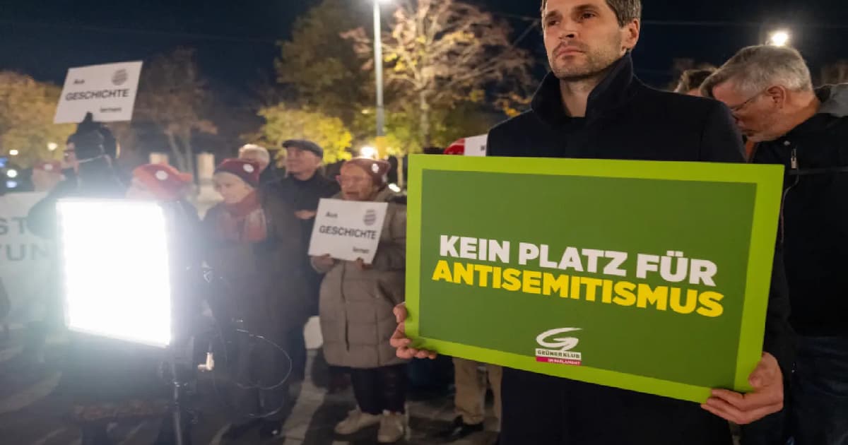 Dozens protest at ‘antisemitic’ event in Austria’s parliament