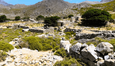 The now uninhabited medieval farmer's village of Kílios on the Greek island of Kárpathos.