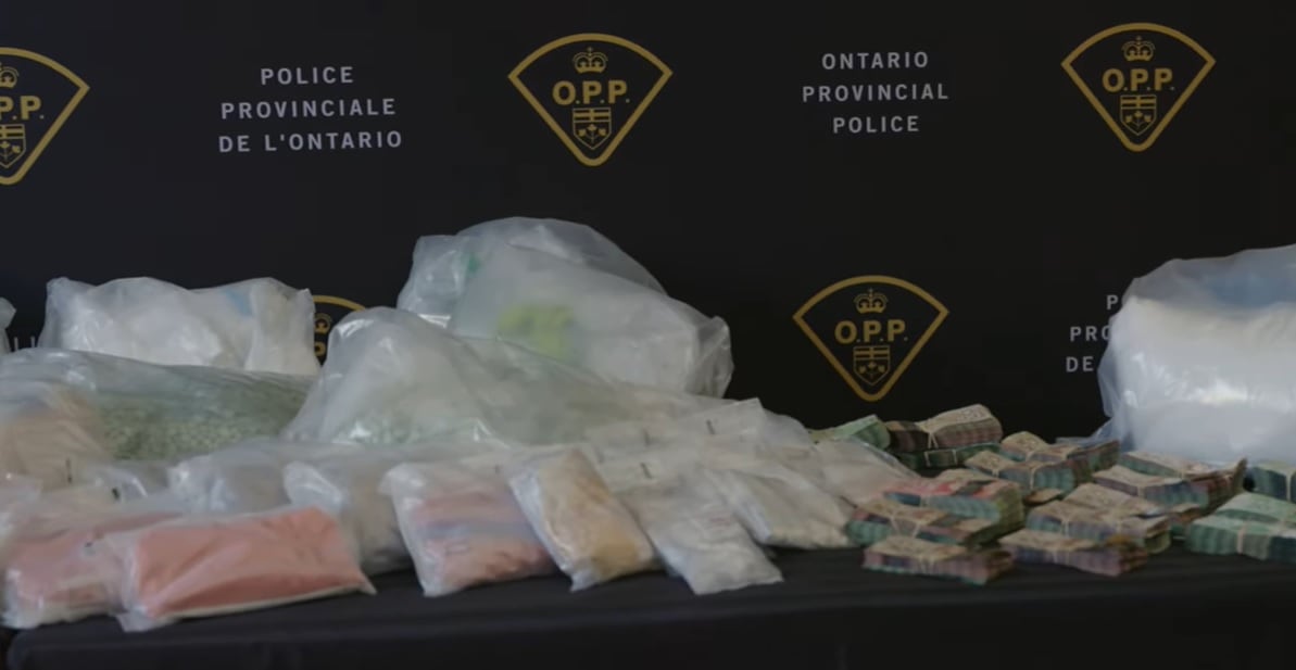 Drugs seized in large Windsor, Ont., OPP bust in September 2025.