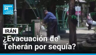 Irán advierte sobre grave escasez de agua en Teherán