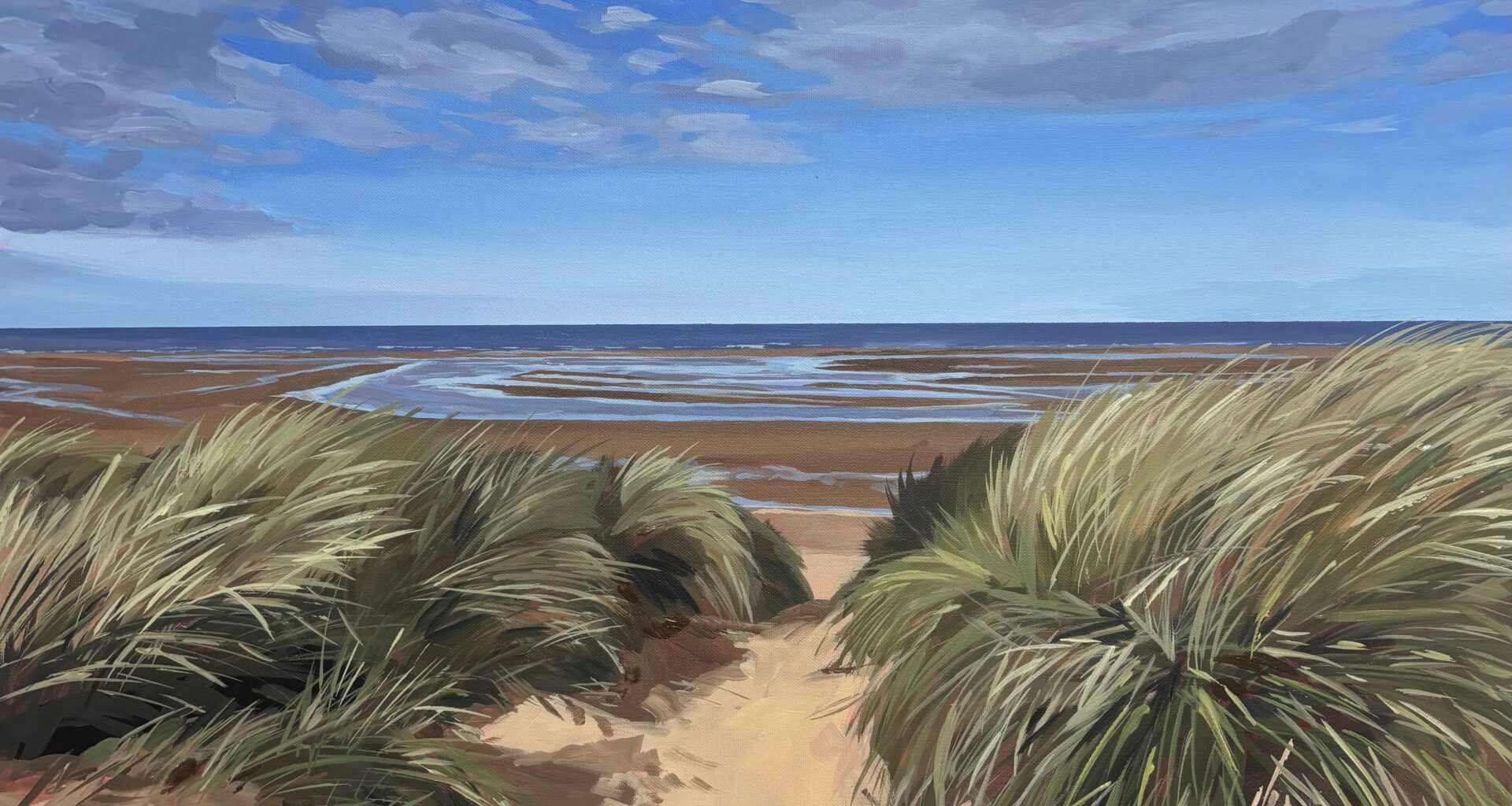 my recent painting of the Norfolk coast, can you guess where?