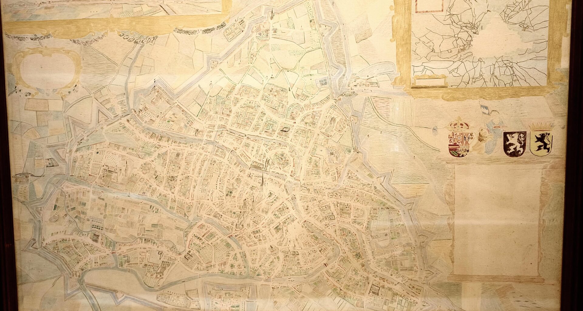 Oude onafgewerkte stadskaart