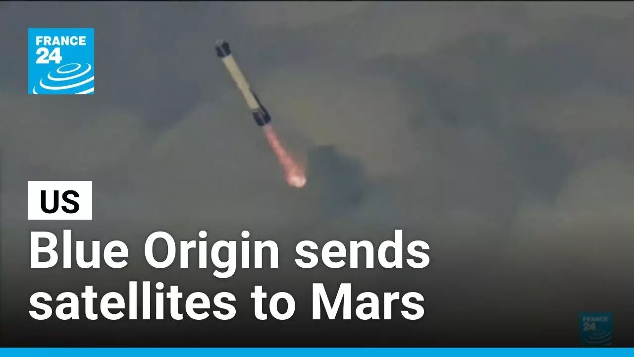 Blue Origin's New Glenn rocket deploys Mars satellites, sticks booster landing • FRANCE 24 English