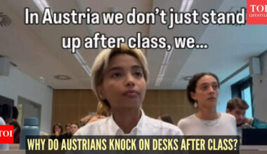 Why Austrians knock on desks after class: Viral clip has netizens obsessed