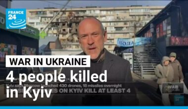 Russian drone and missile attack on Kyiv kills 4 people, injures at least 34 • FRANCE 24 English