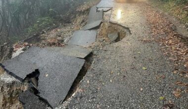 Strong storm in Slovenia, flooding - landslides and damaged roads