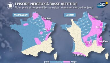 Risque de neige en plaine entre mercredi et jeudi