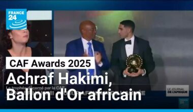 "Les autres ne faisaient pas le poids" : Achraf Hakimi sacré meilleur joueur africain de l'année