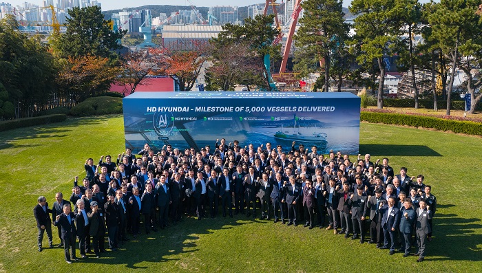 South Korea: HD Hyundai becomes world's 1st shipbuilder to deliver 5,000 vessels