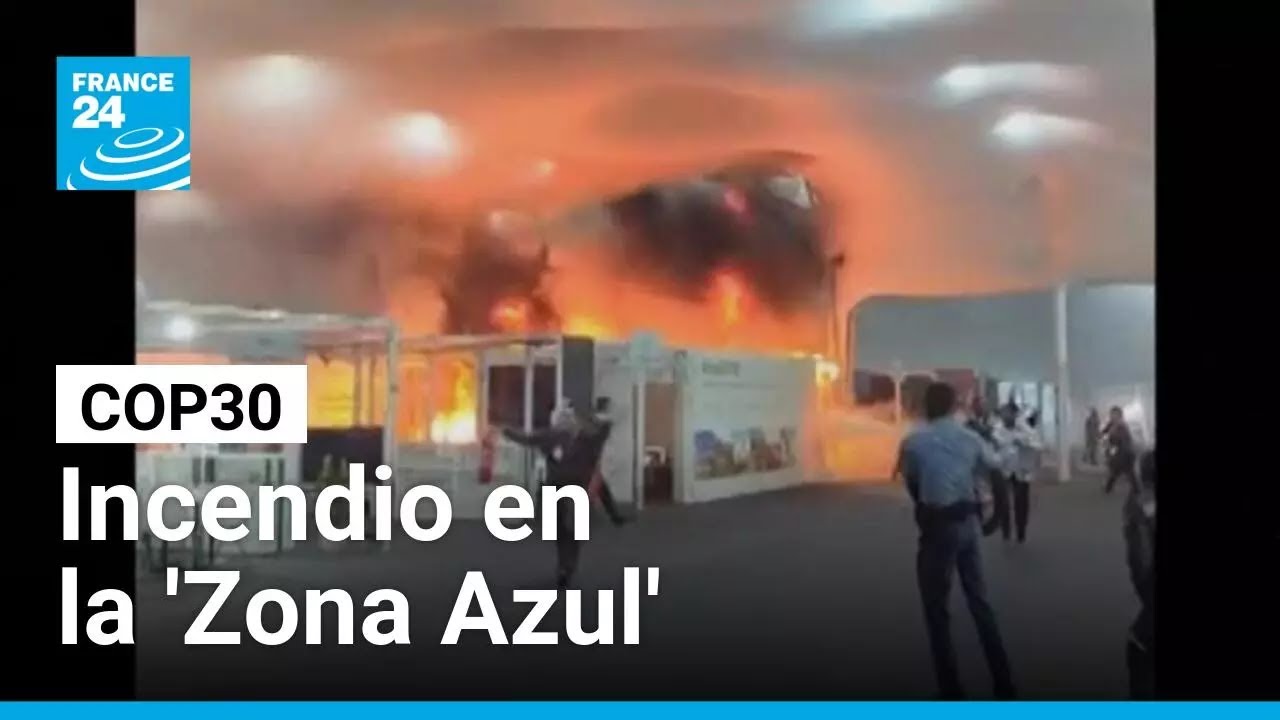 13 personas atendidas por inhalación de humo tras incendio en COP30 • FRANCE 24 Español