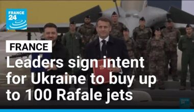 Macron and Zelensky sign a letter of intent for Ukraine to purchase up to 100 Rafale fighter jets