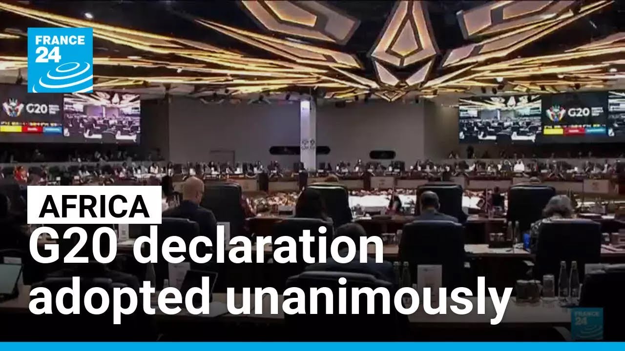 G20 declaration adopted unanimously: World leaders defy US boycott to summit in Africa • FRANCE 24