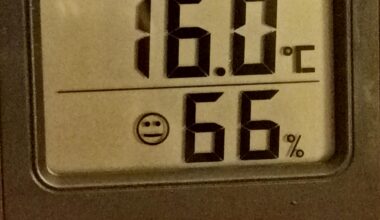 After 12 hours with the heating on, thermostat set at 20°, my lounge is at this temperature. The boiler is still chugging away...