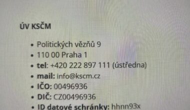 Tpč KSČM má sídlo na ulici Politický vězňů? To jako for real?