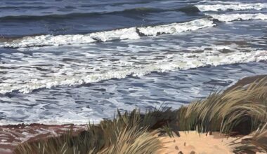 my new painting of Old Hunstanton beach, what’s your favourite English beach?