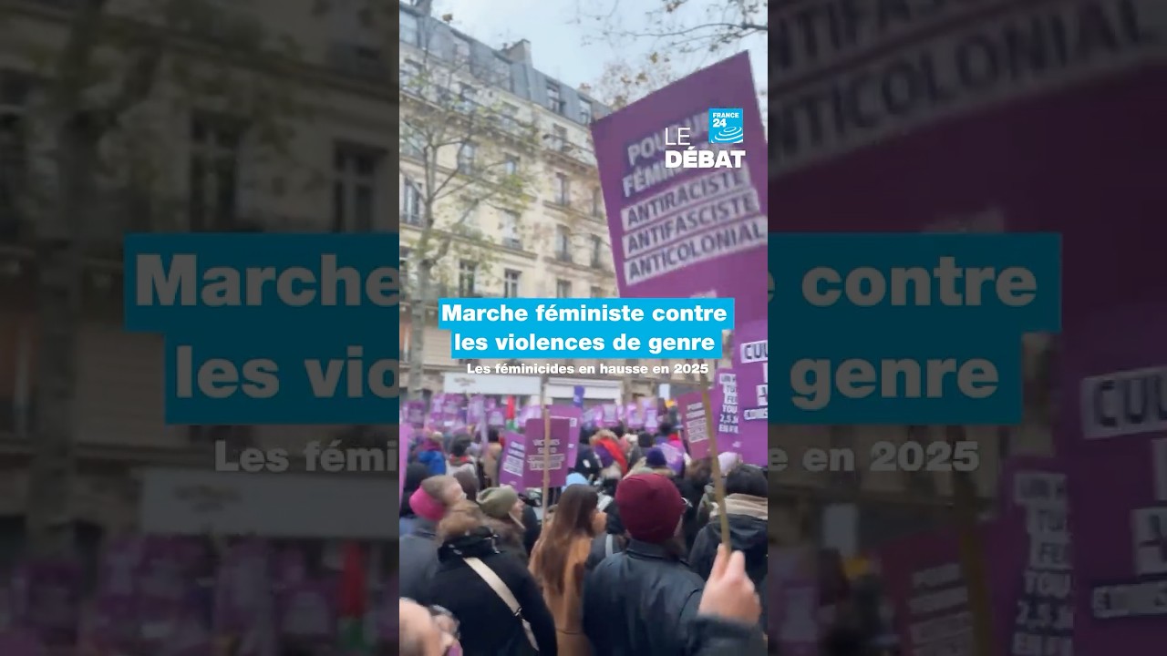Marche féministe contre les violences de genre • FRANCE 24