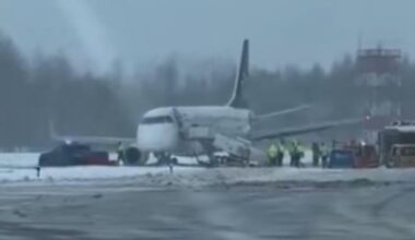 Plane with over 60 passengers skids off runway in Vilnius, Lithuania, no injuries reported
