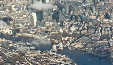 Flew out of London yesterday