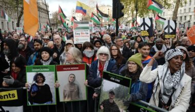 Police make dozens of arrests at protests across Britain