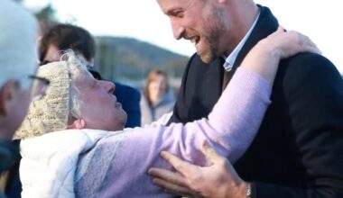 Will praising Kate during appearance in Wales today: ‘Behind every average man is an even better wife’