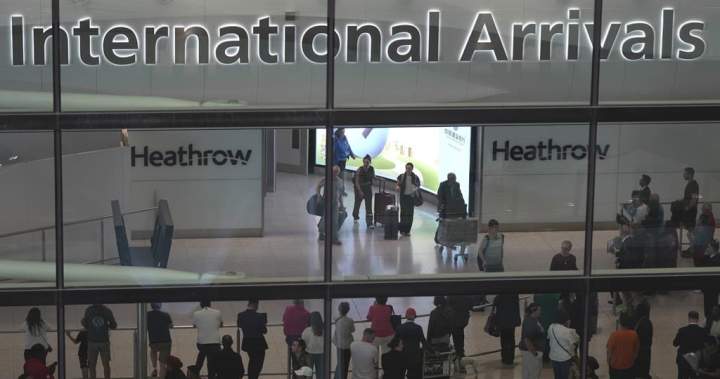 U.K. to start enforcing new travel permit rules for Canadians visitors - National