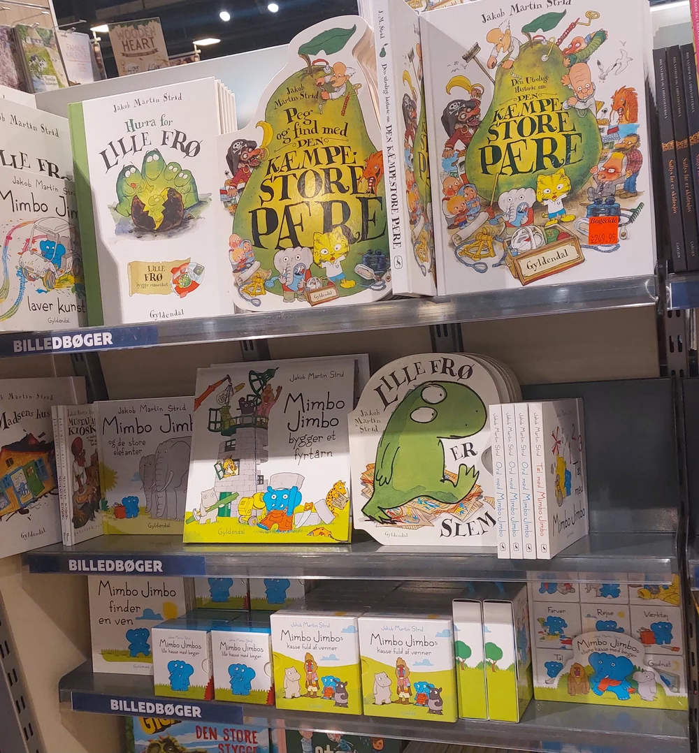 Shelves with books by Jakob Martin Strid