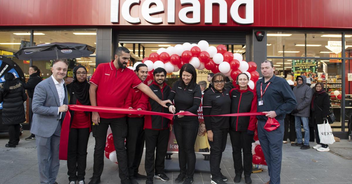Dozens queue for new Iceland store opening in Harrow