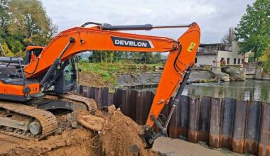 Rekonstrukce jezu Šargoun u Litovle.