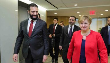 Syrian President Ahmed Al-Sharaa, met with IMF managing director Kristalina Georgieva at its headquarters in Washington last week