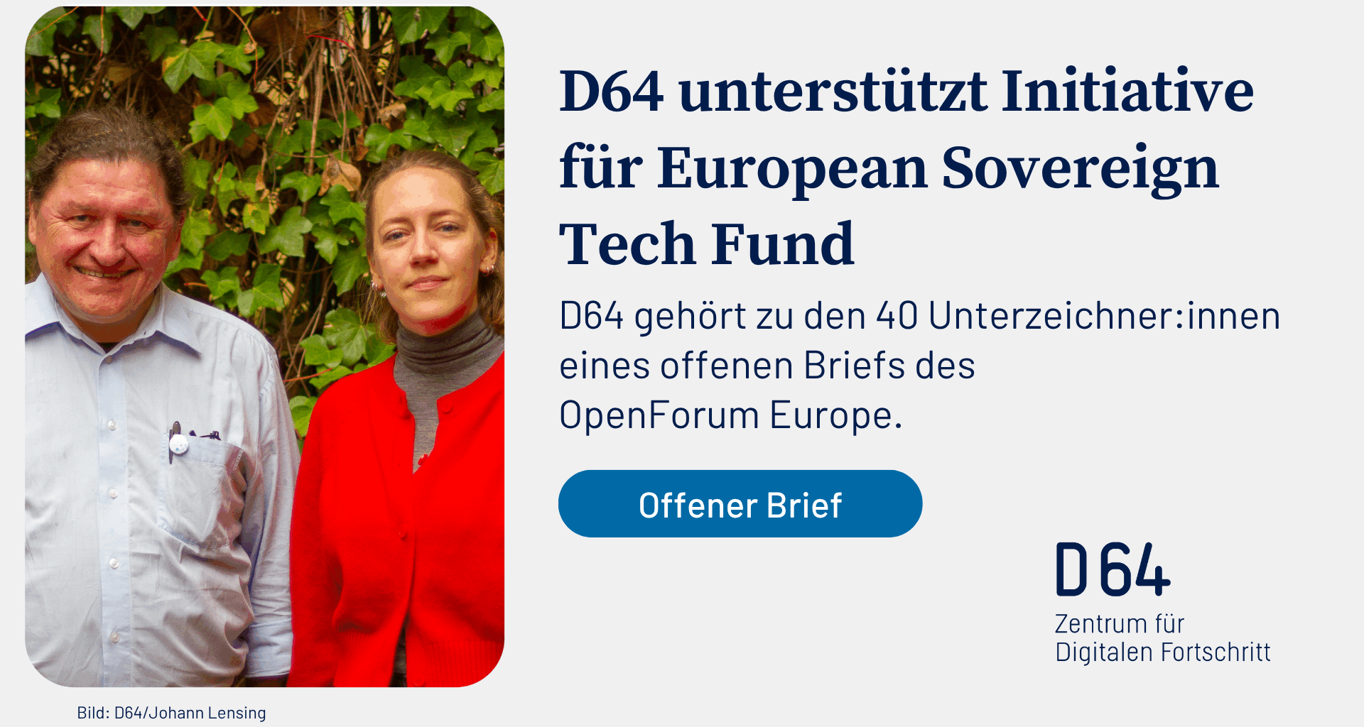 D64 unterstützt Initiative für einen European Sovereign Tech Fund