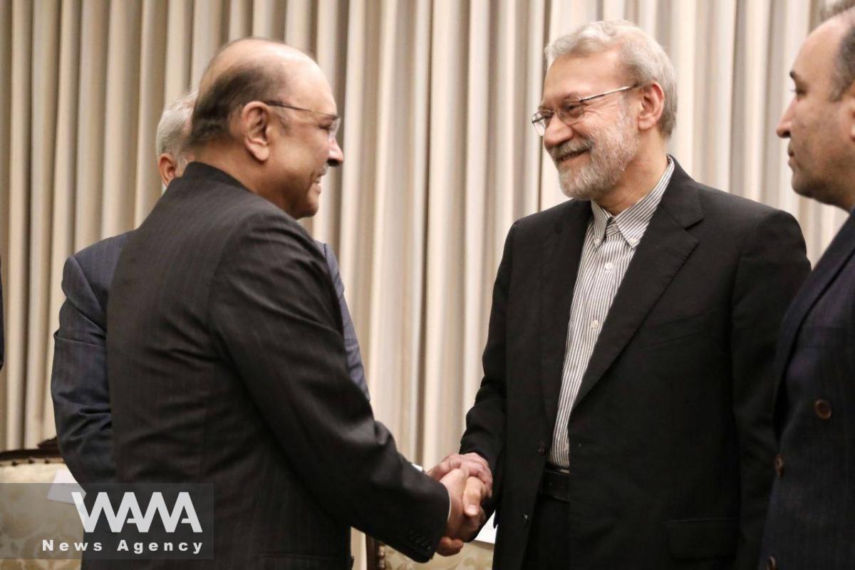 Larijani–Zardari Meeting. Social media / WANA News Agency