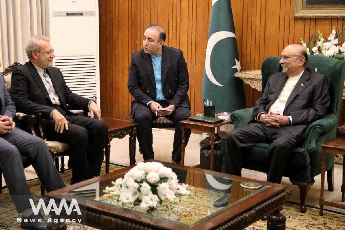 Larijani–Zardari Meeting. Social media / WANA News Agency