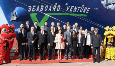 Sanfu Shipbuilding Delivers 3,500 TEU DF Container Ship with World's Largest Vertical LNG Tanks