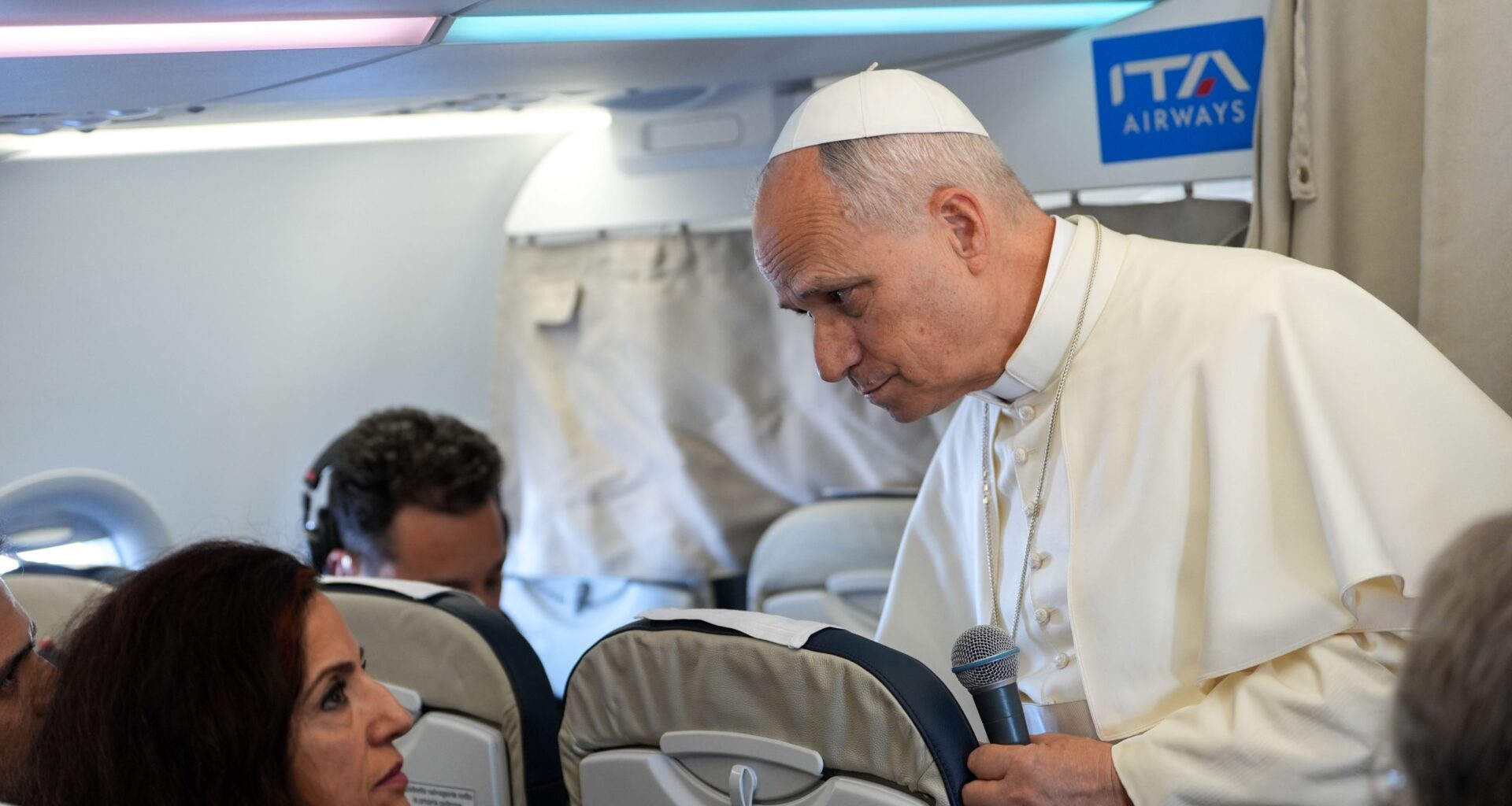 Pope Leo addresses Gaza, Ukraine and hopes for Christian unity in first plane press conference