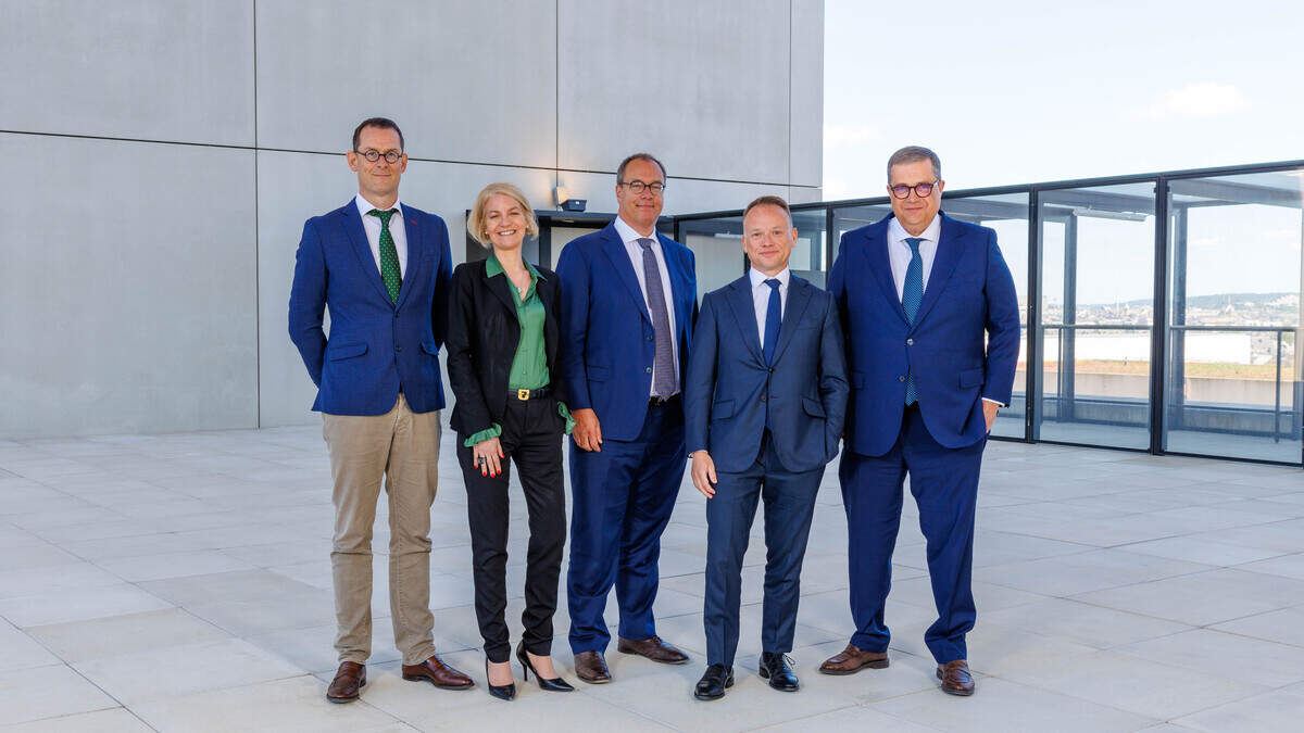 Le comité exécutif de Deloitte Luxembourg: Bernard David, Christiane Chadoeuf, Patrick Laurent, Pierre Masset et le CEO John Psaila (de gauche à droite).