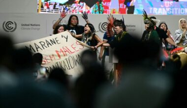 Protest von Indigenen bei der COP30