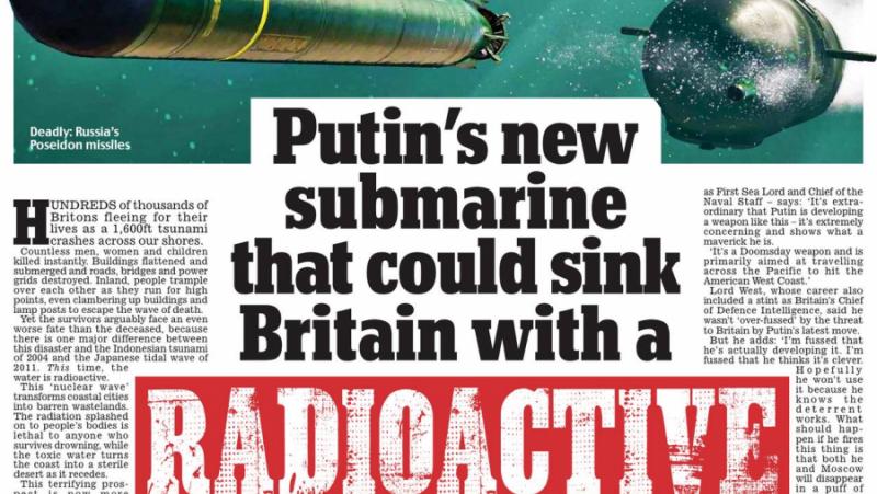 Новата подводница на Путин може да потопи Великобритания с радиоактивно цунами