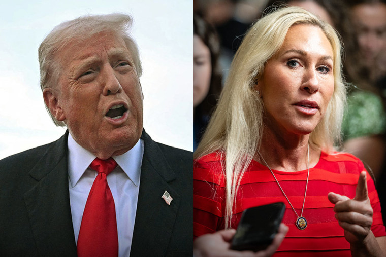 President Donald Trump; Rep. Marjorie Tayor-Greene, R-Ga.