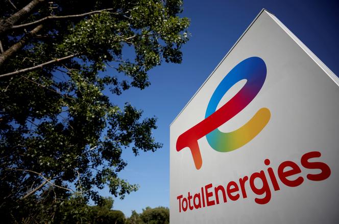 The logo of French oil and gas company TotalEnergies is pictured at a petrol station in Treillières, near Nantes, France, June 8, 2021.