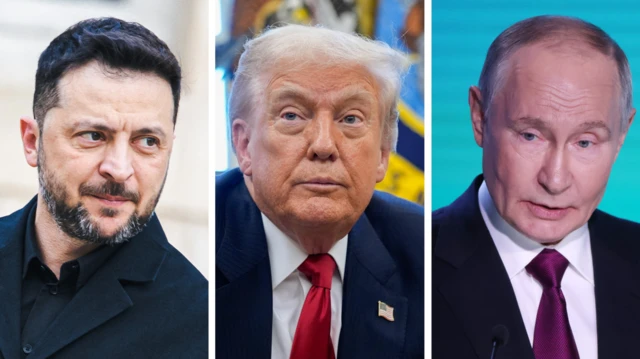 Zelensky, Trump y Putin