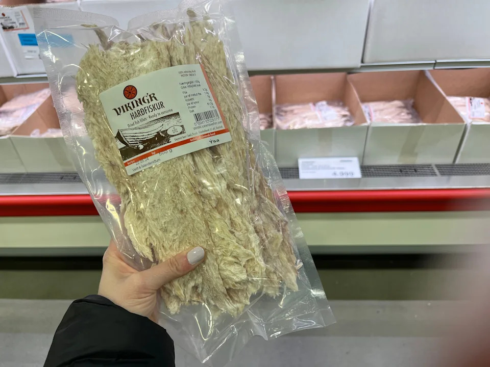 Dried fish fillets at Costco in Iceland.