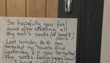 Our neighbour’s wholesome letter to the Laundry Thief